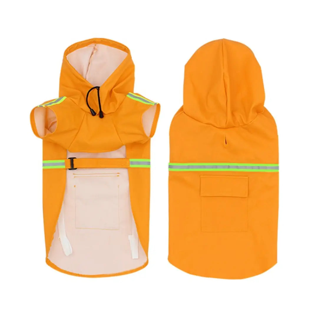 Dog Waterproof Coat for Small to Large Dogs, Reflective Hooded Raincoat