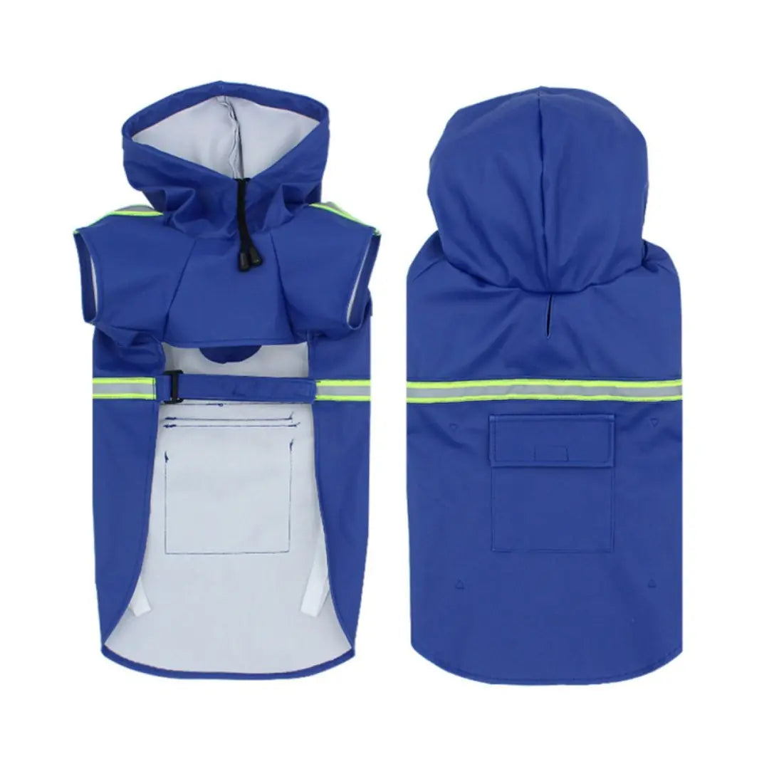 Dog Waterproof Coat for Small to Large Dogs, Reflective Hooded Raincoat