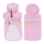 Dog Waterproof Coat for Small to Large Dogs, Reflective Hooded Raincoat