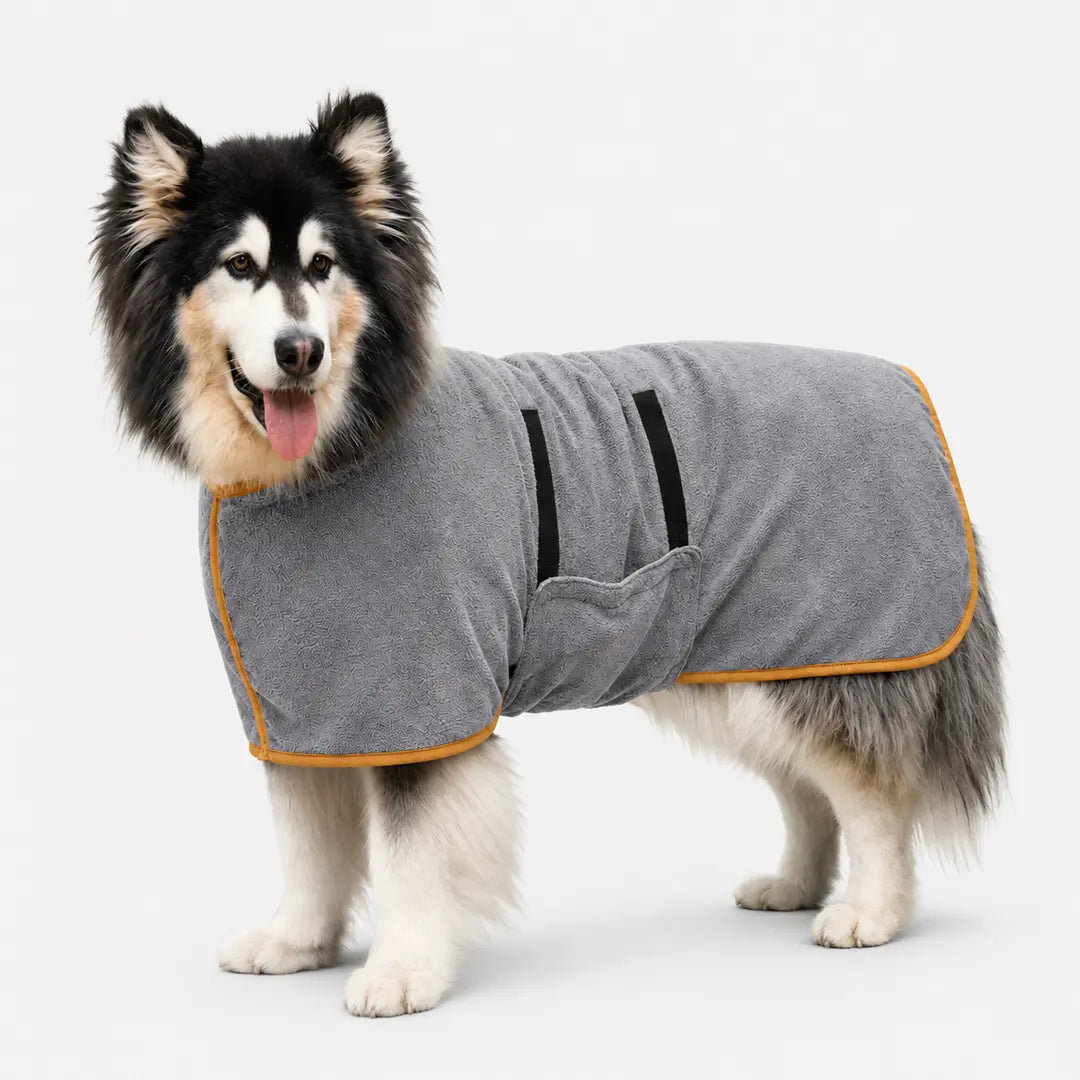 Dog Drying Coat for Small to Large Dogs, Adjustable Microfiber Towel