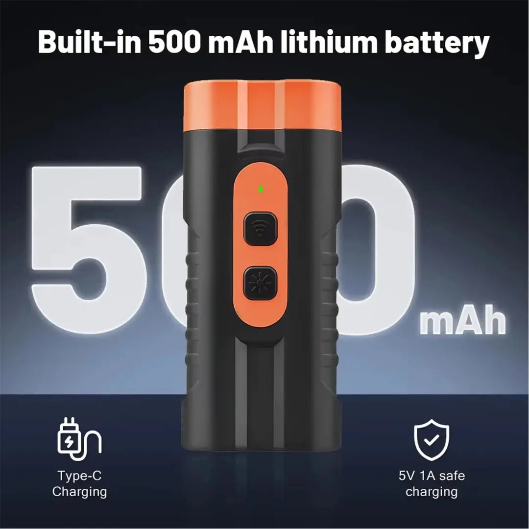 Dual-Head Ultrasonic Anti Barking Dog Device with LED Flashlight