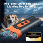 Dual-Head Ultrasonic Anti Barking Dog Device with LED Flashlight