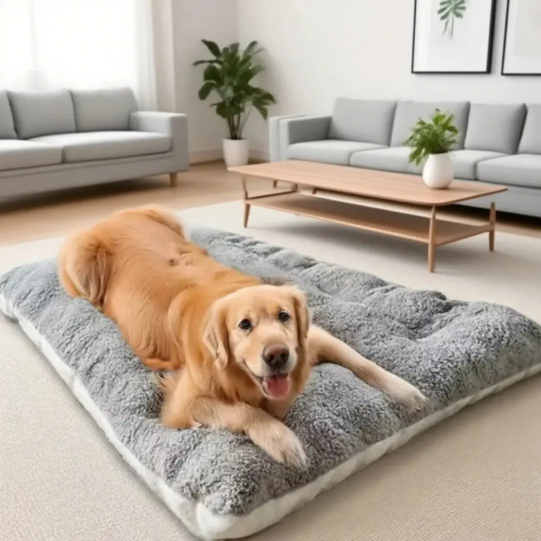 Extra Large Plush Dog Bed Sofa with Thick Padded Sides, 120 × 60 cm