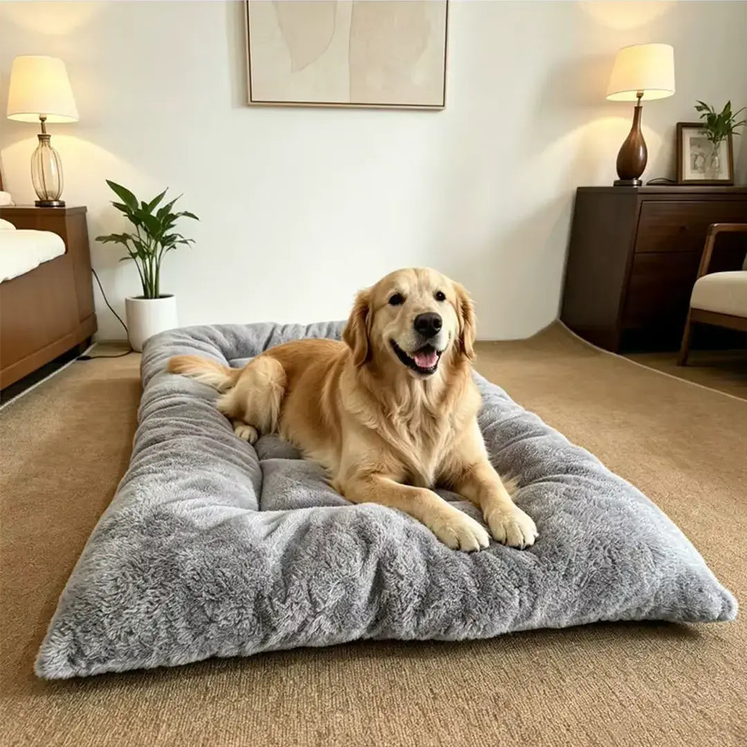 Extra Large Plush Dog Bed Sofa with Thick Padded Sides, 120 × 60 cm