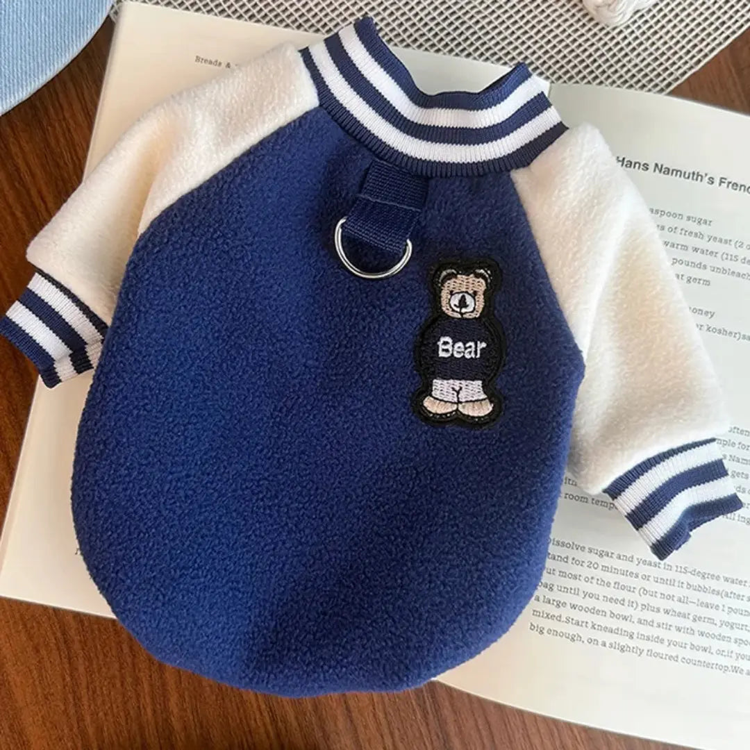 Fleece Dog Clothes for Small Dogs - Warm Puppy Sweatshirt Coat with D-Ring
