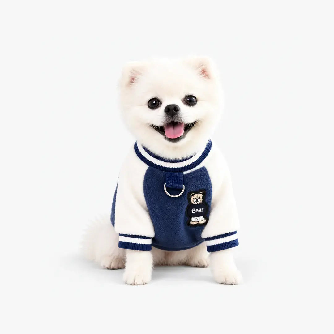 Fleece Dog Clothes for Small Dogs - Warm Puppy Sweatshirt Coat with D-Ring