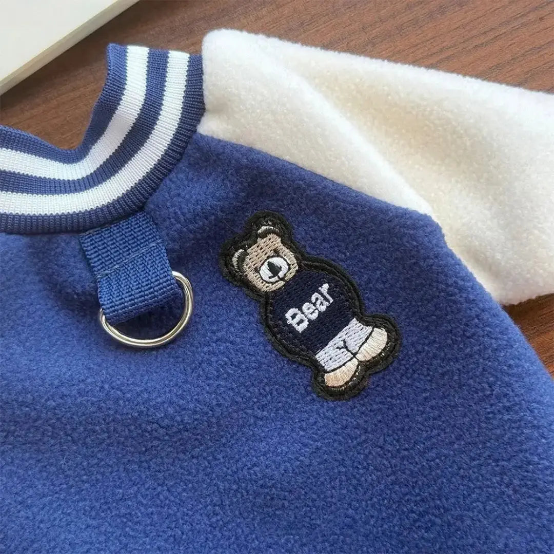 Fleece Dog Clothes for Small Dogs - Warm Puppy Sweatshirt Coat with D-Ring