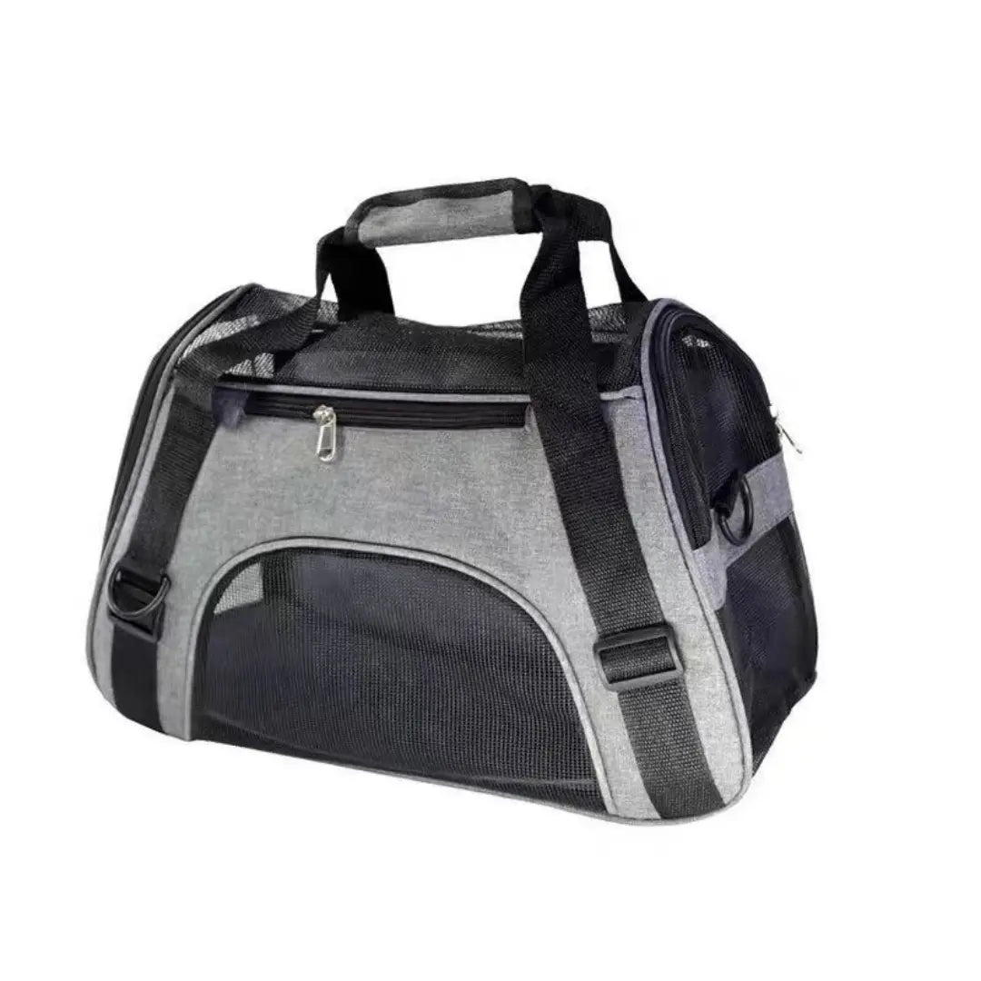 Foldable Pet Carrier Bag for Cats & Small Dogs, Breathable Mesh Travel Carrier