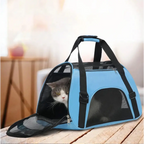 Foldable Pet Carrier Bag for Cats & Small Dogs, Breathable Mesh Travel Carrier
