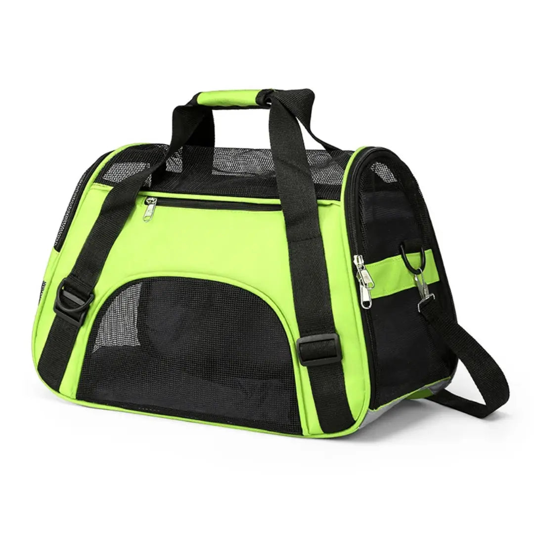 Foldable Pet Carrier Bag for Cats & Small Dogs, Breathable Mesh Travel Carrier