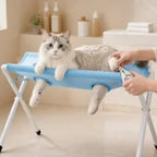 Foldable Pet Grooming Table with Mesh Bathing Platform for Dogs & Cats