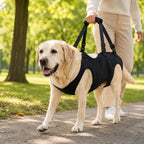 Full Body Support Dog Lift Harness with Padded Carry Handle, Black