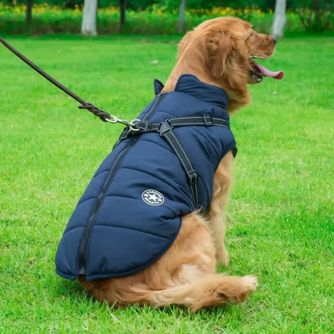 Harness Dog Coats for Winter - Waterproof Warm Jacket for Small & Large Dogs