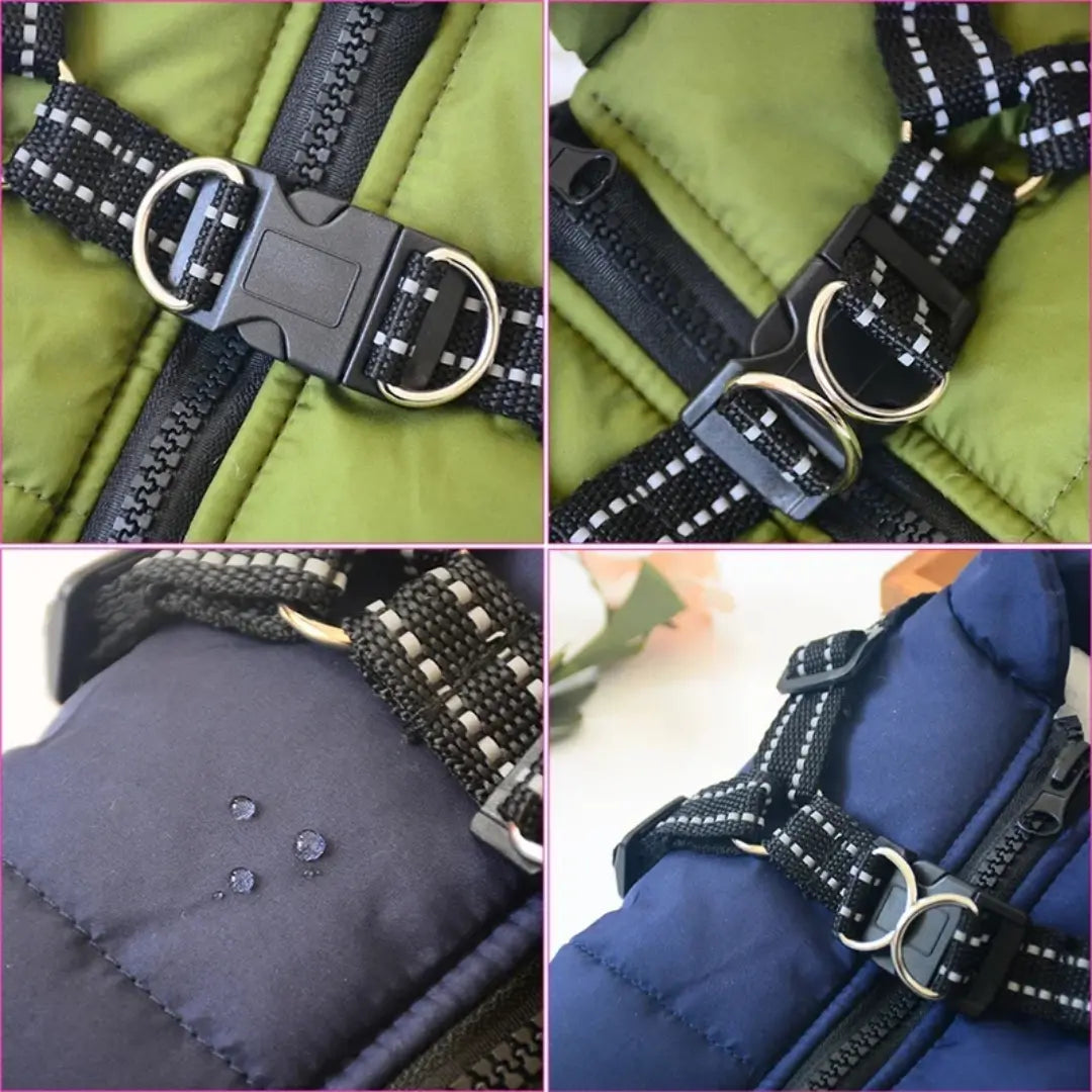 Harness Dog Coats for Winter - Waterproof Warm Jacket for Small & Large Dogs