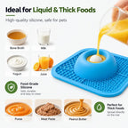 Interactive Treat Slow Feeder Dog Bowl with Rolling Ball & Lick Mat