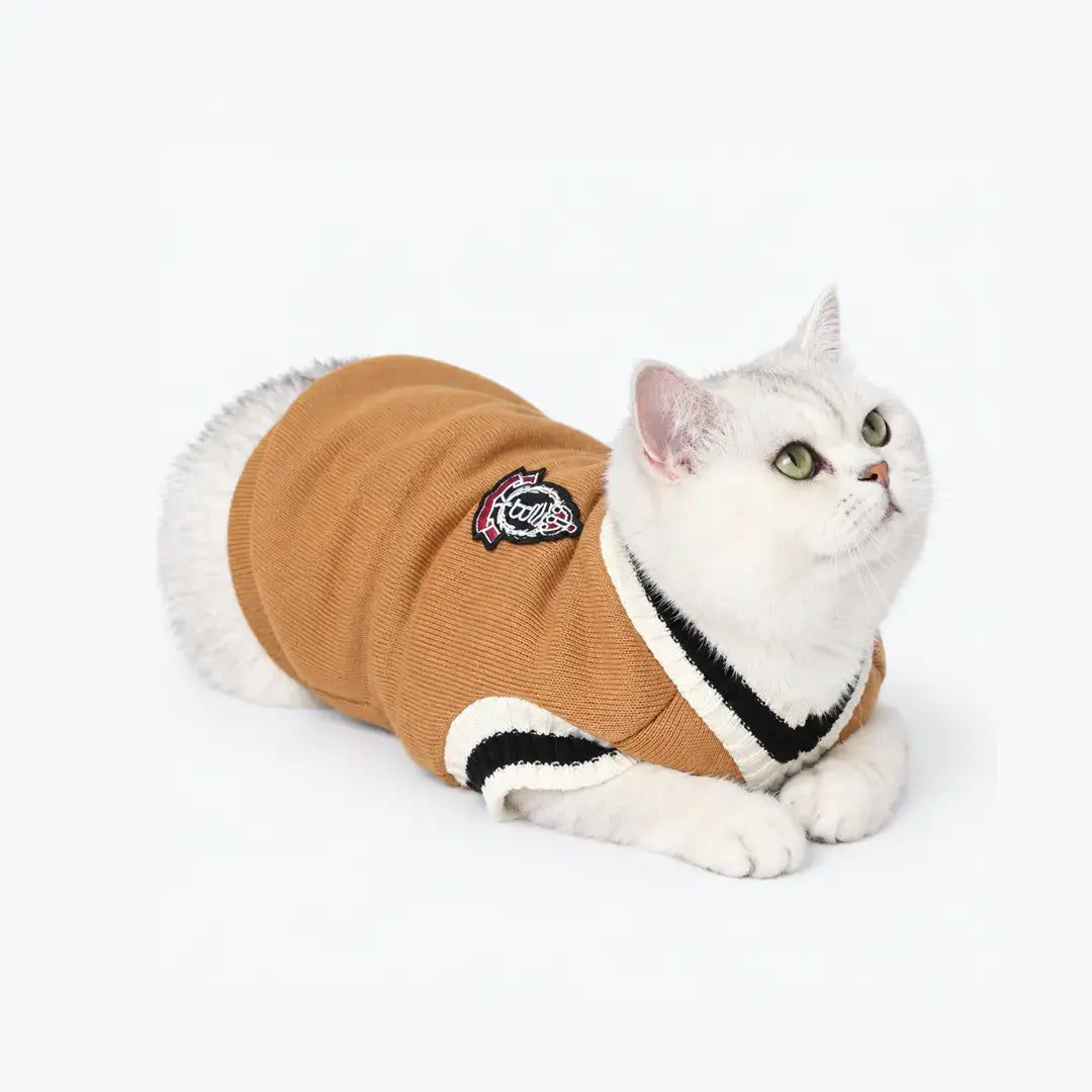 Knitted Dog Sweaters for Small Dogs & Cats, Warm Sleeveless Winter Vest