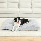 Long Plush Dog Bed Mat for Dogs & Cats, Soft Washable Sleeping Cushion