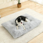 Long Plush Dog Bed Mat for Dogs & Cats, Soft Washable Sleeping Cushion