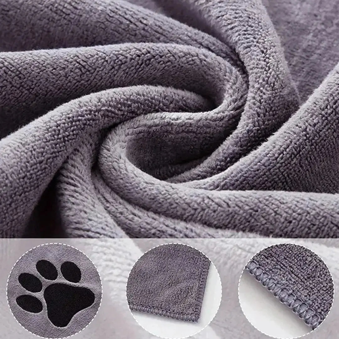 Microfiber Pet Bath Towel Set for Dogs & Cats, 4 Pack, Super Absorbent
