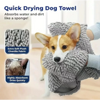 Pet Bath Towel Set for Dogs & Cats, 3 Pack, Quick-Dry Coral Fleece