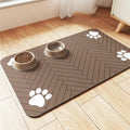 Pet Feeding Mat for Dogs & Cats, Absorbent Waterproof Rubber Backing