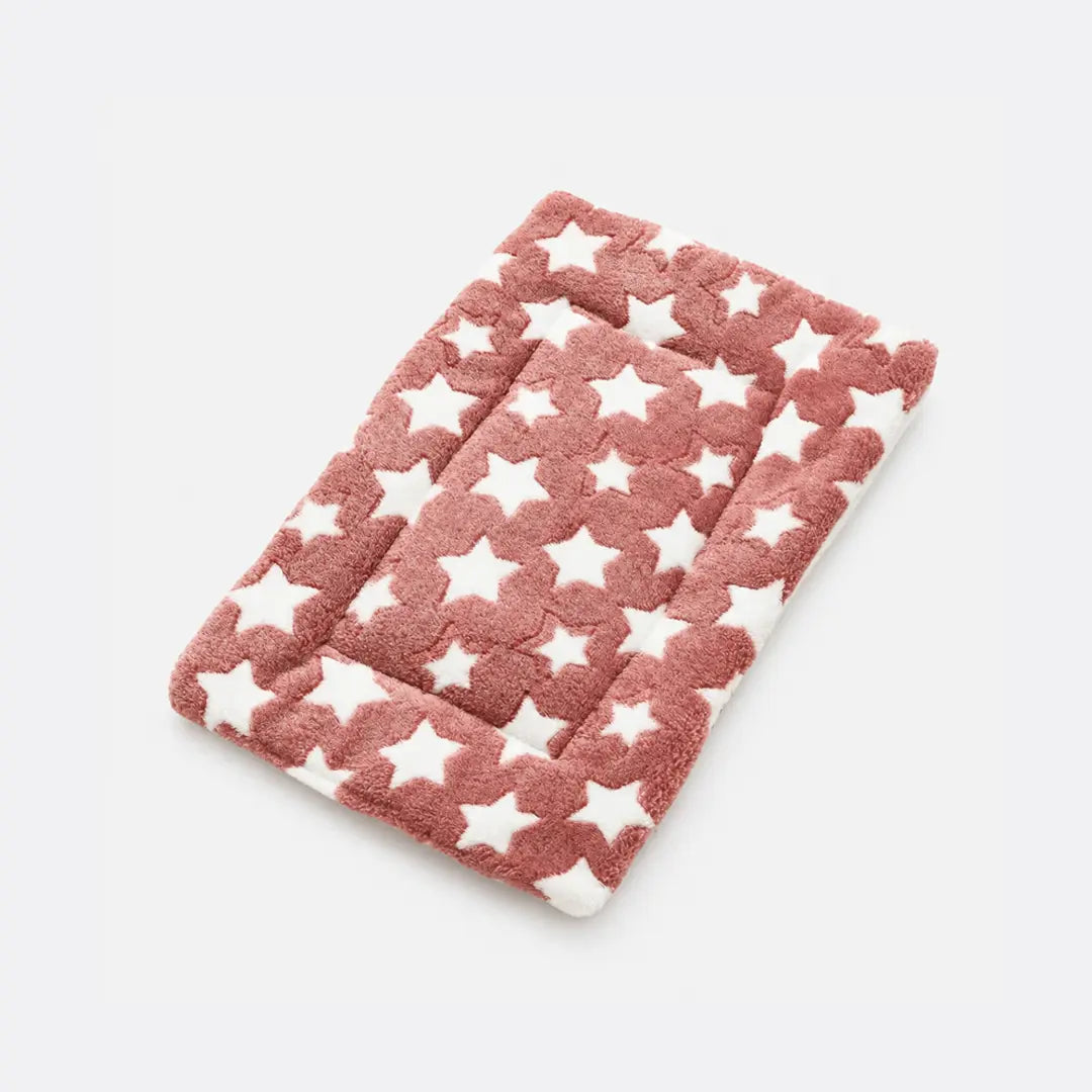 Pet Mat for Dogs & Cats, Soft Padded Washable Bed with Star Print