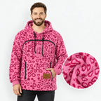 Pet Carrier Hoodie for Cats & Small Dogs, Warm Fleece Kangaroo Pouch Sweatshirt