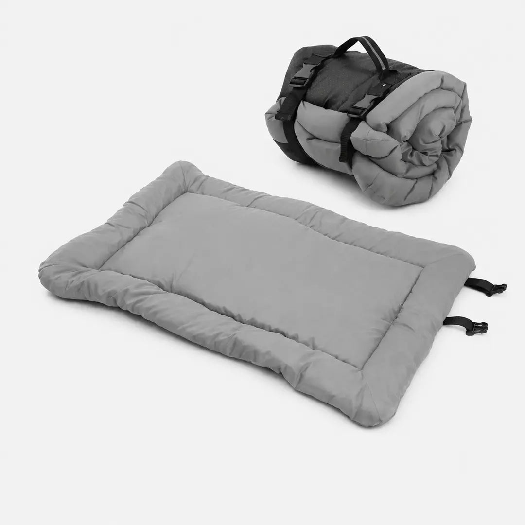 Portable Dog Bed for Travel & Camping, Waterproof Roll-Up Cushion