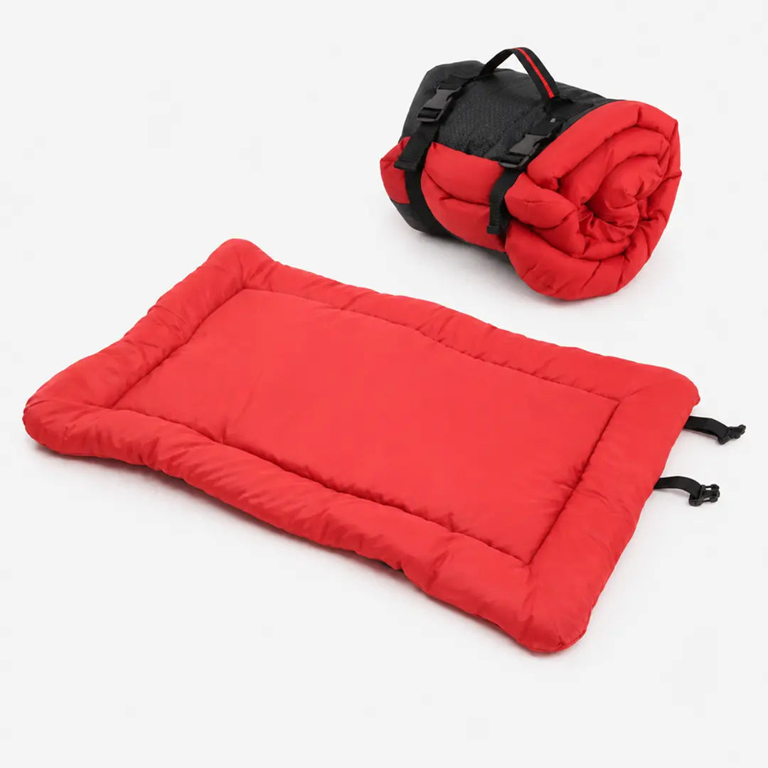 Portable Dog Bed for Travel & Camping, Waterproof Roll-Up Cushion