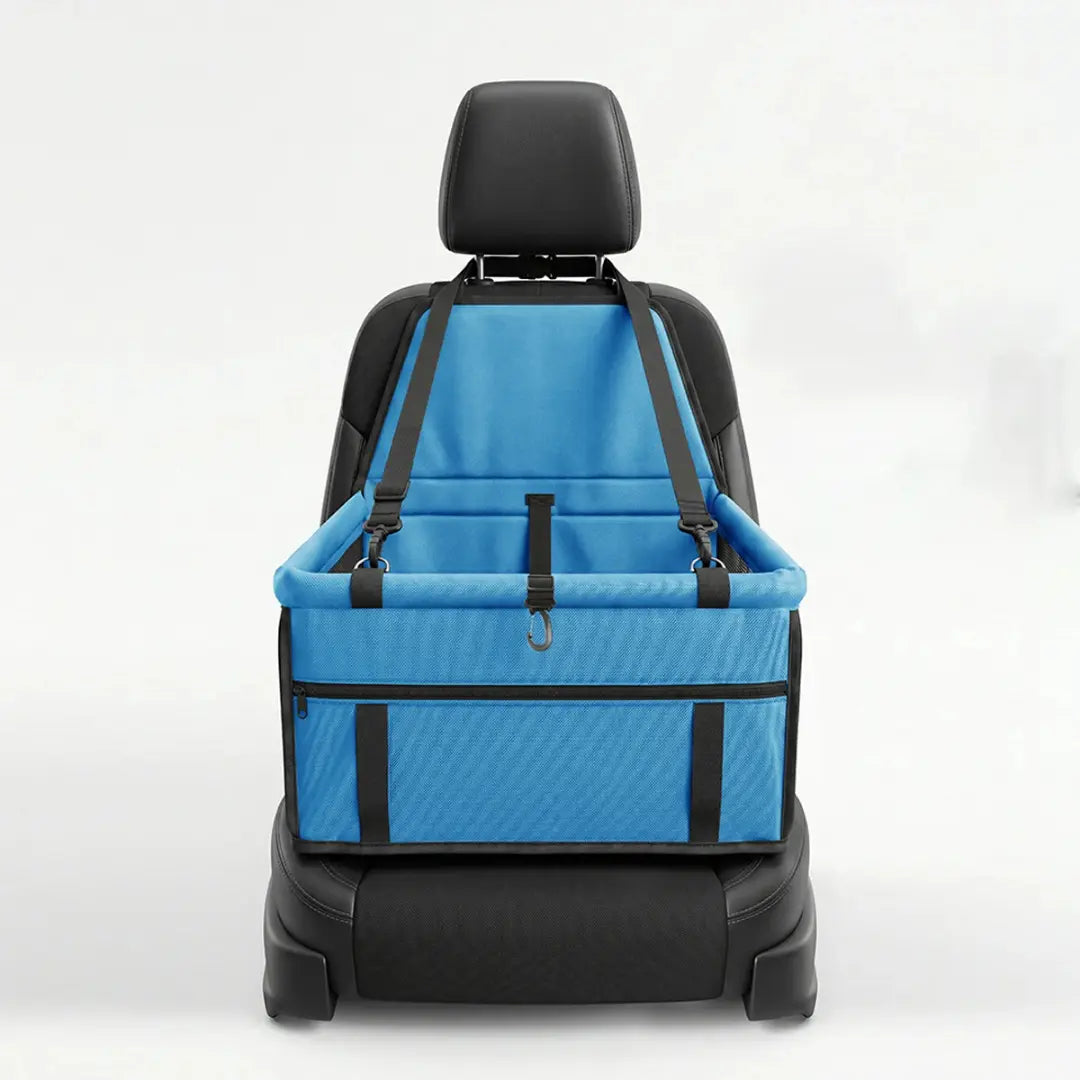 Portable Dog Car Seat with Mesh Sides, Waterproof Travel Basket