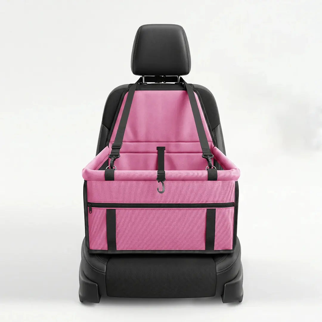 Portable Dog Car Seat with Mesh Sides, Waterproof Travel Basket