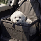 Portable Dog Car Seat with Mesh Sides, Waterproof Travel Basket