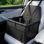 Portable Dog Car Seat with Mesh Sides, Waterproof Travel Basket