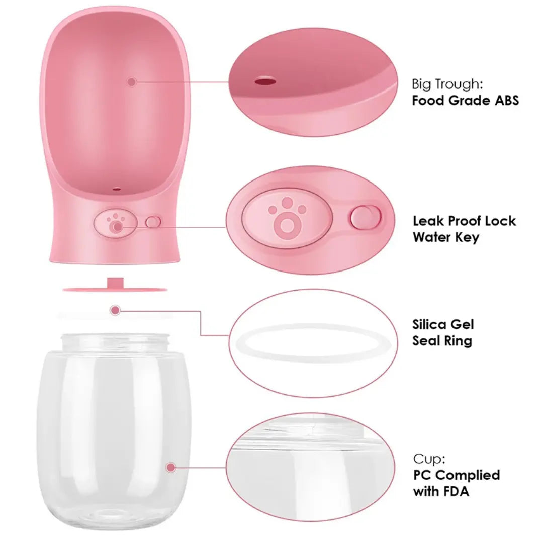 Portable Dog Water Bottle for Travel, Walking & Outdoor Use