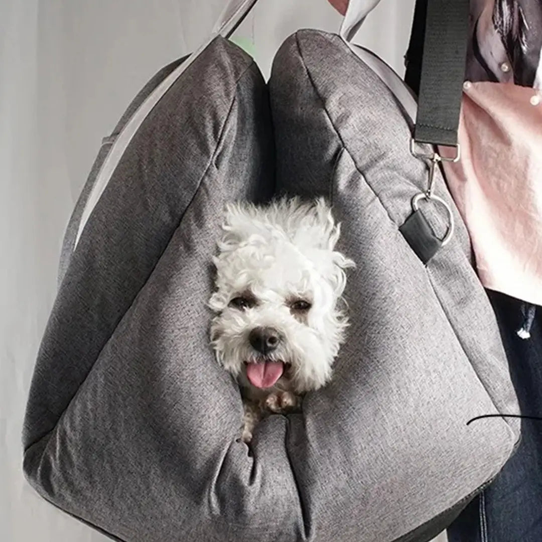 Portable Pet Travel Bed for Small Dogs & Cats, Washable Dog Car Seat