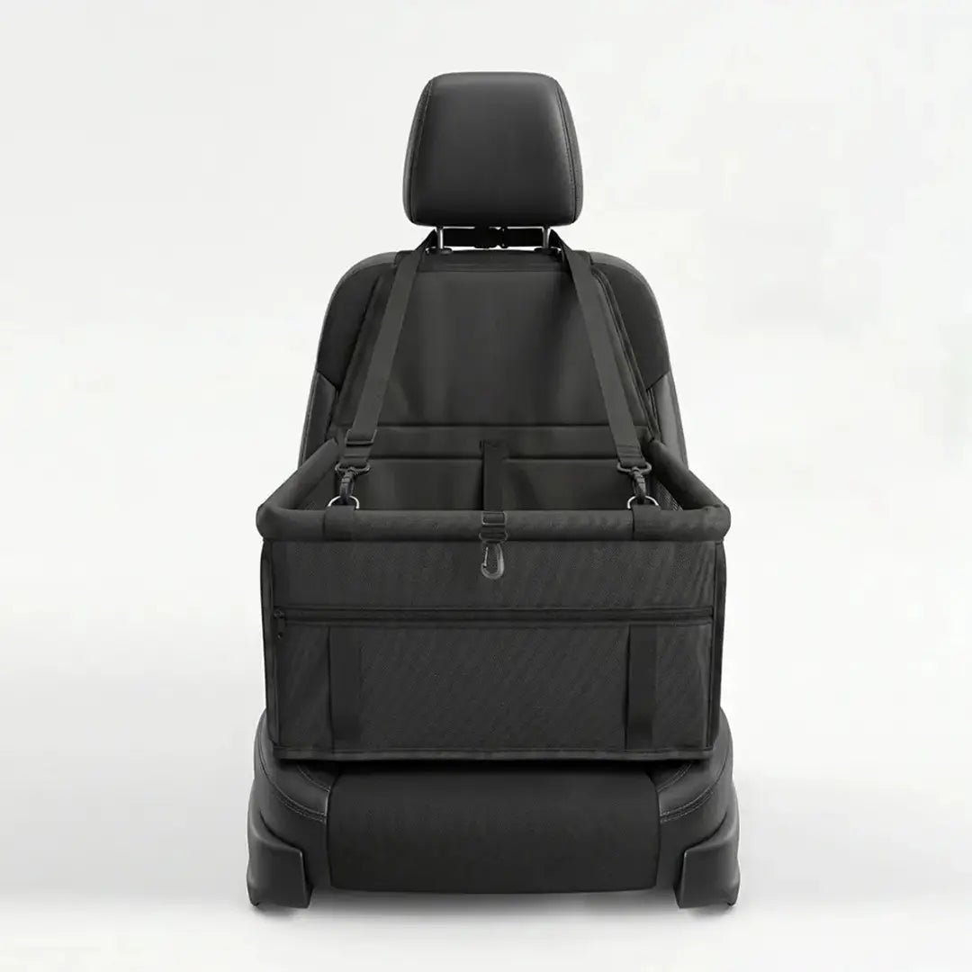 Portable Dog Car Seat with Mesh Sides, Waterproof Travel Basket