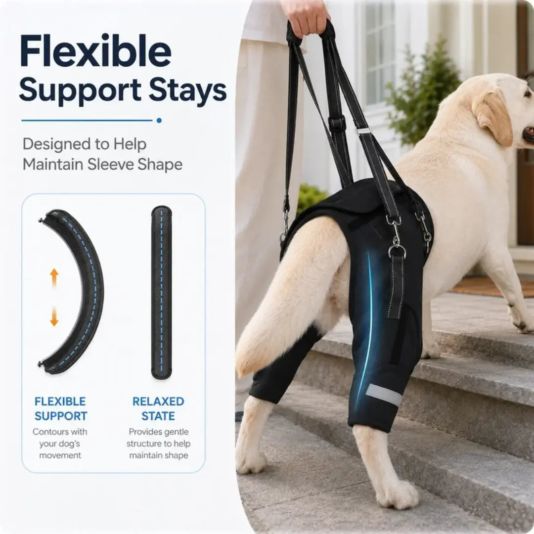Rear Dog Support Harness for Senior Dogs, Adjustable Mobility Lift Aid for Stairs & Car Entry