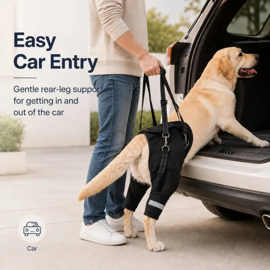 Rear Dog Support Harness for Senior Dogs, Adjustable Mobility Lift Aid for Stairs & Car Entry