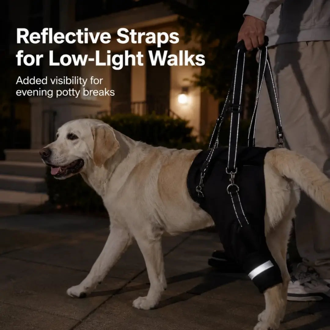 Rear Dog Support Harness for Senior Dogs, Adjustable Mobility Lift Aid for Stairs & Car Entry