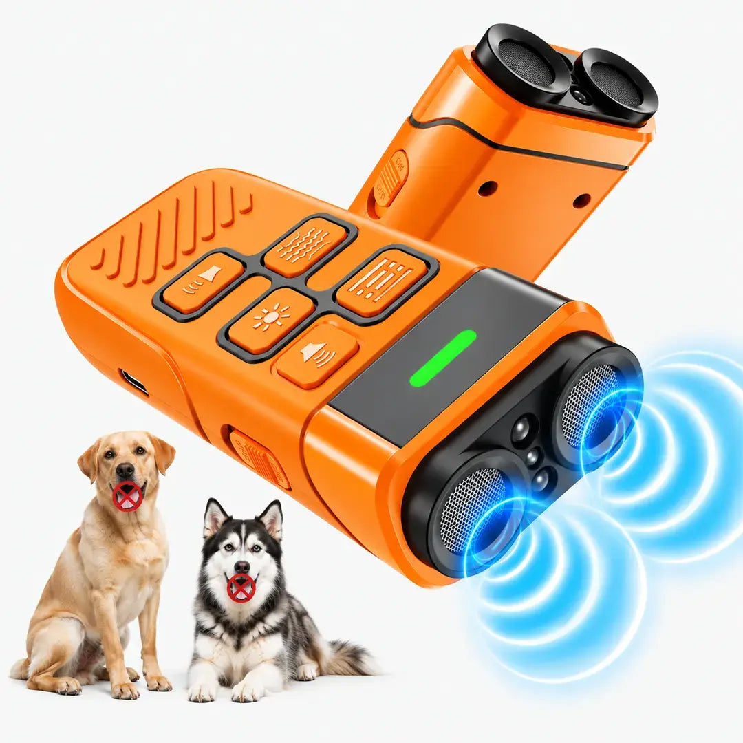 Rechargeable K40 Anti Barking Dog Device with Dual Ultrasonic Output & LED Flashlight