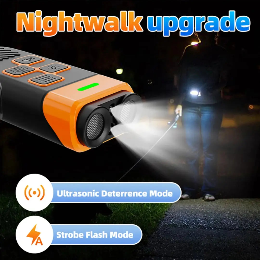 Rechargeable K40 Anti Barking Dog Device with Dual Ultrasonic Output & LED Flashlight