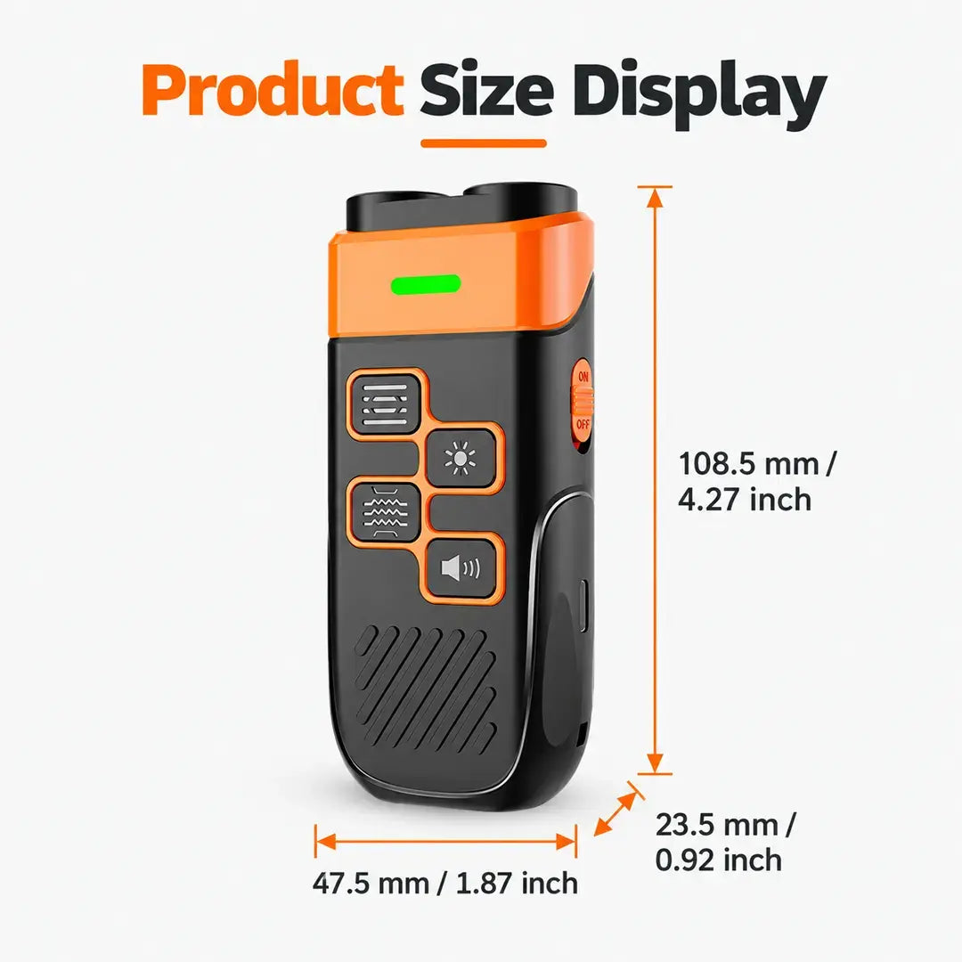 Rechargeable K40 Anti Barking Dog Device with Dual Ultrasonic Output & LED Flashlight
