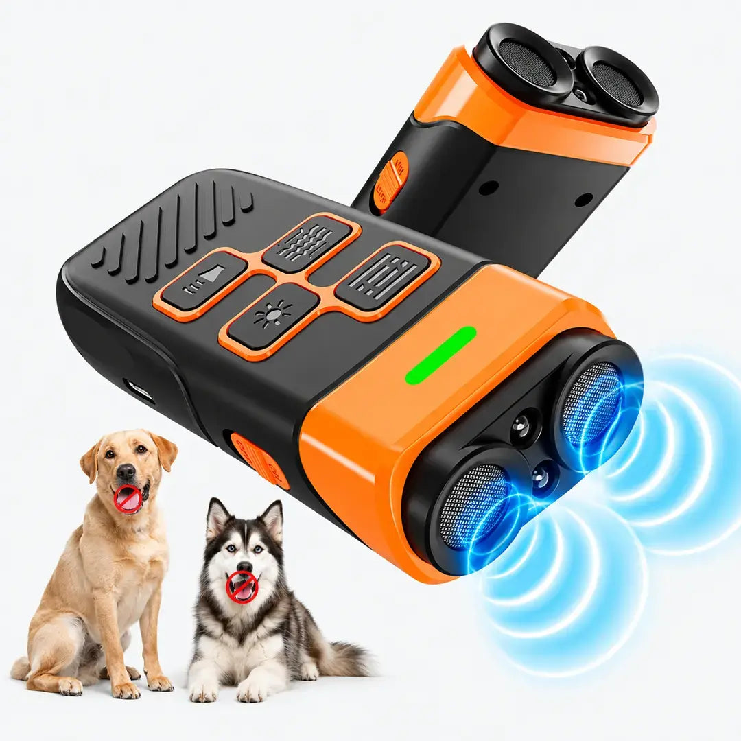 Rechargeable K40 Anti Barking Dog Device with Dual Ultrasonic Output & LED Flashlight