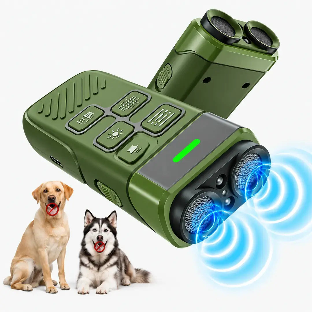 Rechargeable K40 Anti Barking Dog Device with Dual Ultrasonic Output & LED Flashlight
