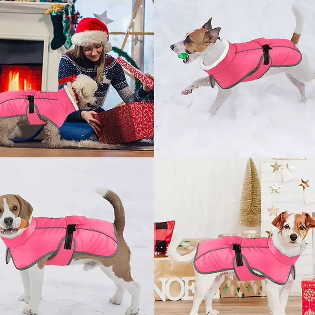 Reflective Dog Coats for Large Dogs, Warm Winter Snow Jacket for Cold Weather