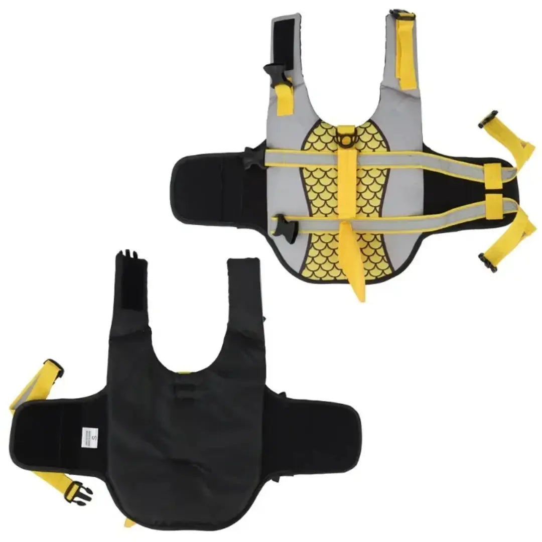 Shark Style Dog Life Jacket with Handle for Swimming & Boating