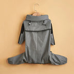 Silver Dog Waterproof Coat for Medium & Large Dogs, Reflective Jumpsuit