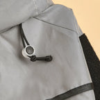 Silver Dog Waterproof Coat for Medium & Large Dogs, Reflective Jumpsuit