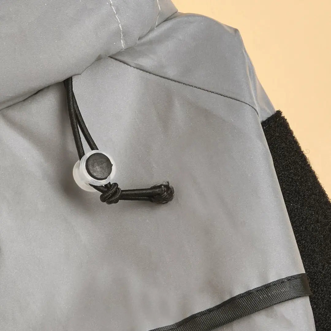 Silver Dog Waterproof Coat for Medium & Large Dogs, Reflective Jumpsuit