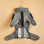 Silver Dog Waterproof Coat for Medium & Large Dogs, Reflective Jumpsuit